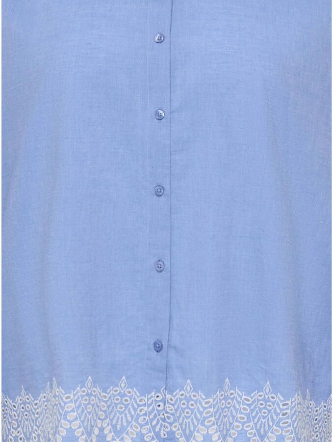 ONLY CARMAKOMA blouse broderie lichtblauw - Foto 2