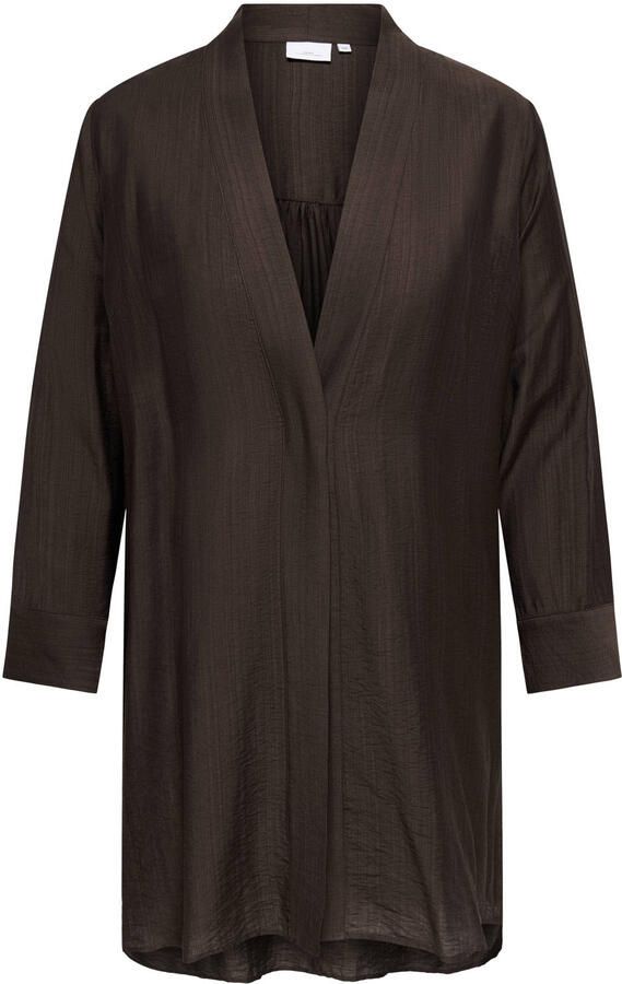 ONLY CARMAKOMA blouse Plus Size donkerbruin
