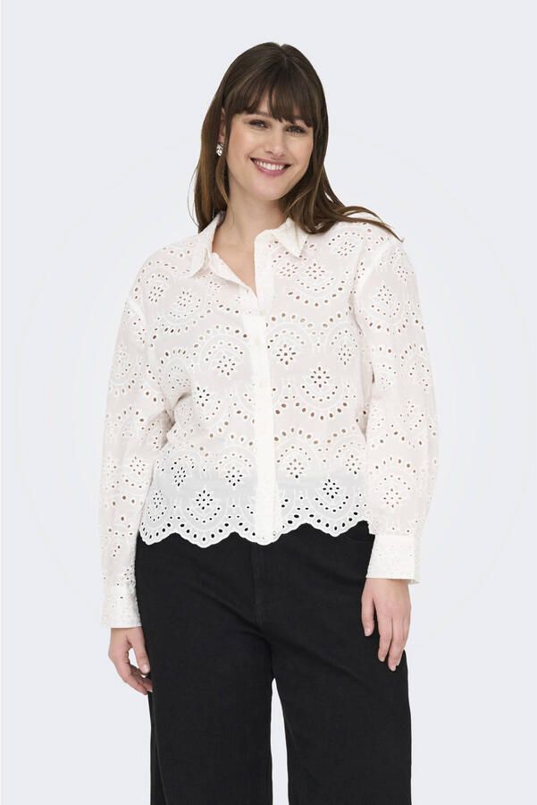 ONLY CARMAKOMA blouse wit broderie - Foto 3