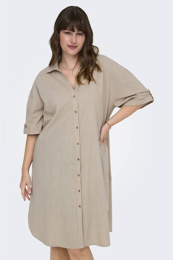 ONLY CARMAKOMA blousejurk beige - Foto 3