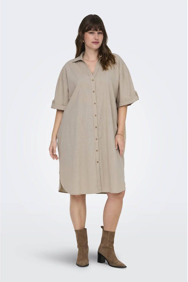 ONLY CARMAKOMA blousejurk beige - Foto 2