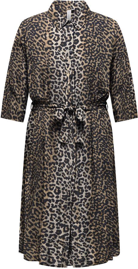 ONLY CARMAKOMA blousejurk bruin