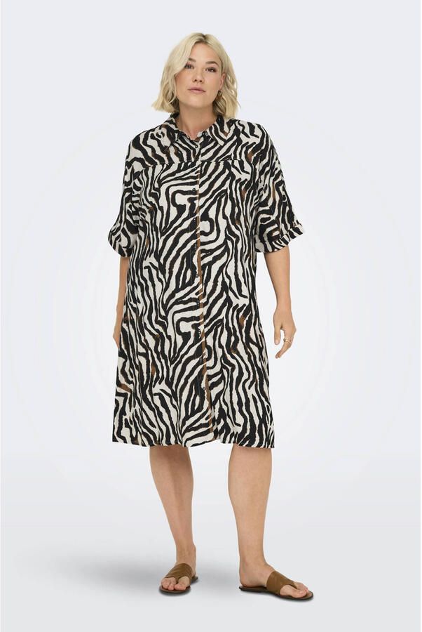 ONLY CARMAKOMA blousejurk bruin - Foto 2