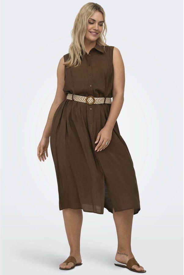 ONLY CARMAKOMA blousejurk Plus Size bruin - Foto 2
