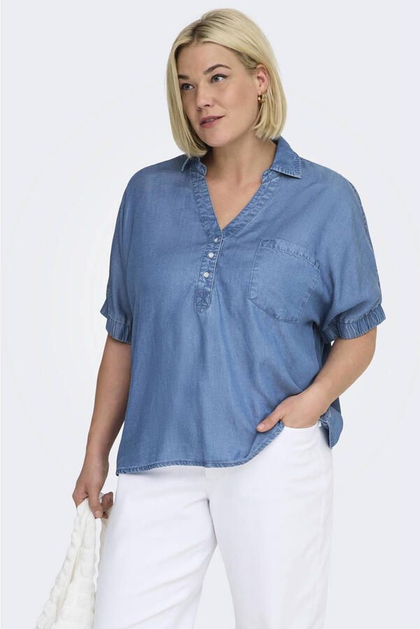 ONLY CARMAKOMA blousetop blauw