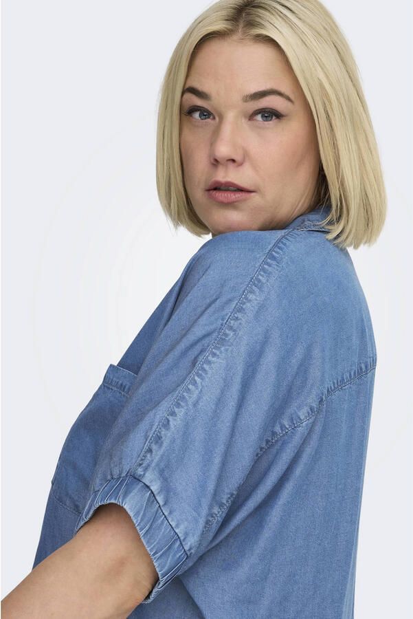 ONLY CARMAKOMA blousetop blauw - Foto 3