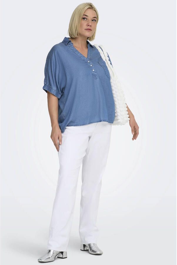 ONLY CARMAKOMA blousetop blauw - Foto 2