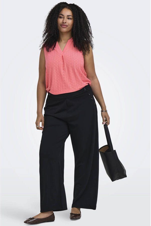 ONLY CARMAKOMA blousetop broderie roze - Foto 3