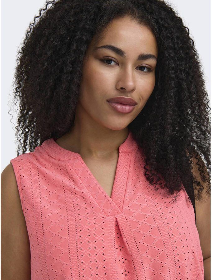 ONLY CARMAKOMA blousetop broderie roze - Foto 2