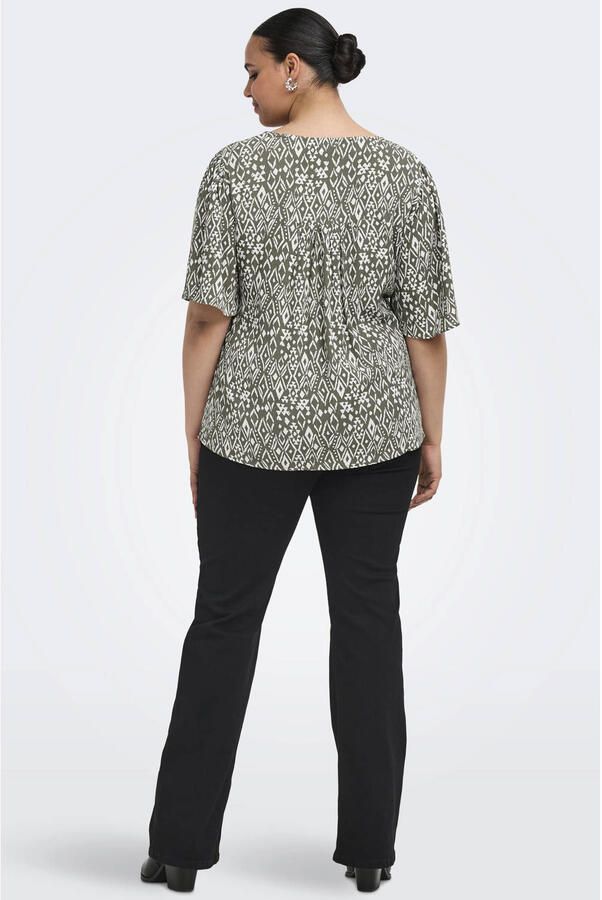 ONLY CARMAKOMA blousetop Plus Size met print kaki - Foto 2