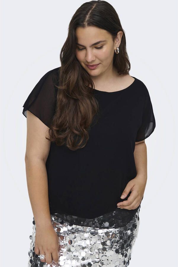 ONLY CARMAKOMA blousetop zwart