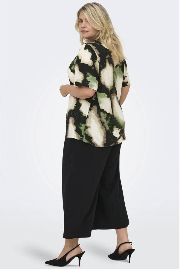 ONLY CARMAKOMA camouflage blousetop groen - Foto 3