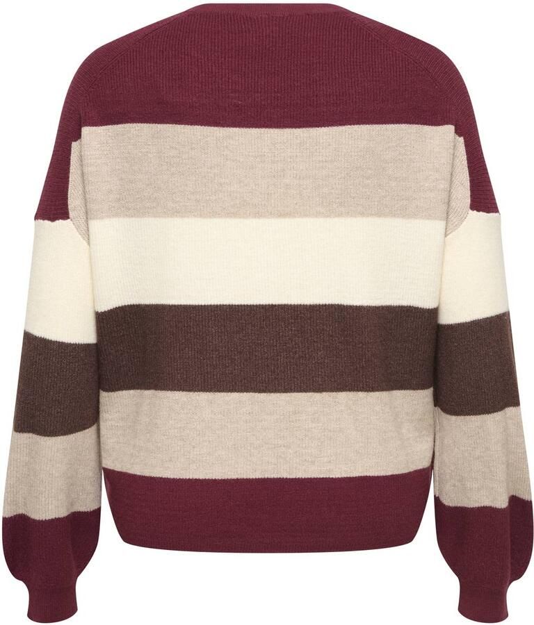 ONLY CARMAKOMA Caratia L S Stripe Pullov Knt Noos Plus Size trui meerkleurig - Foto 2