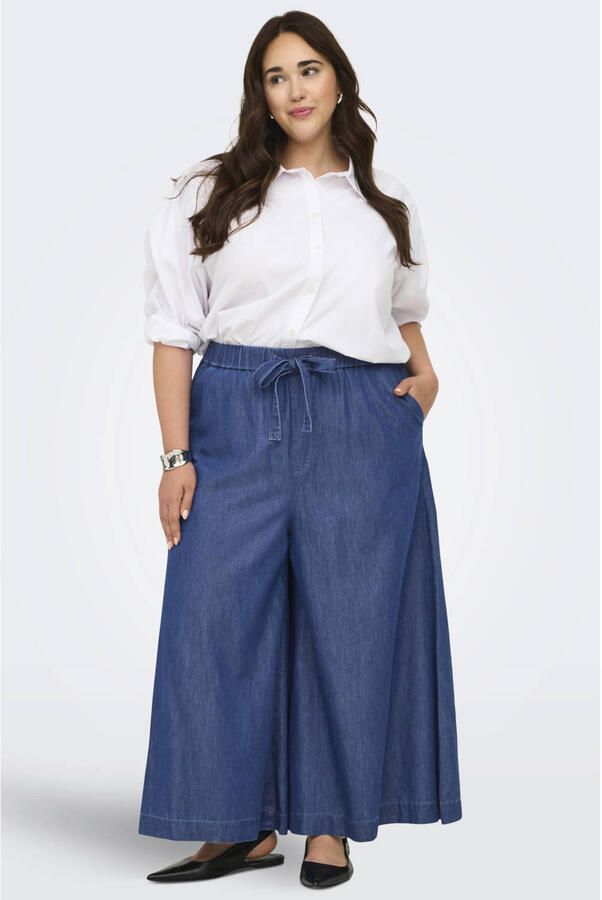 ONLY CARMAKOMA Carbea Palazzo Ex Wide Pant Gua jeans blauw