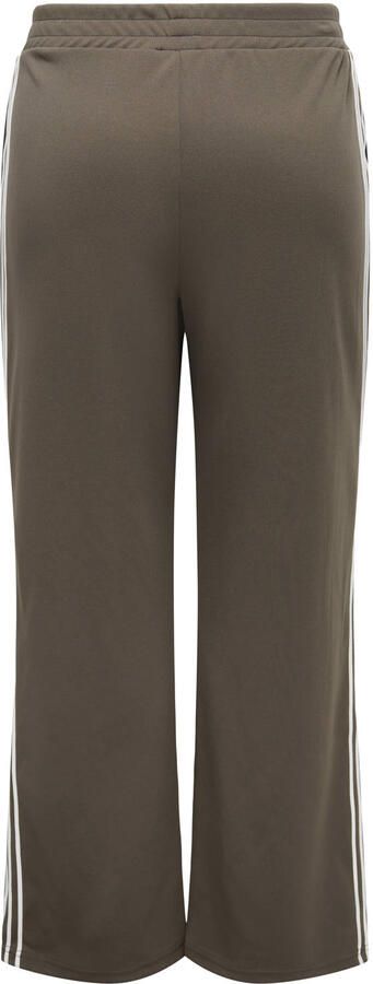 ONLY CARMAKOMA Carcayla Pant Swt Jrs straight leg gestreepte casual broek groen - Foto 3