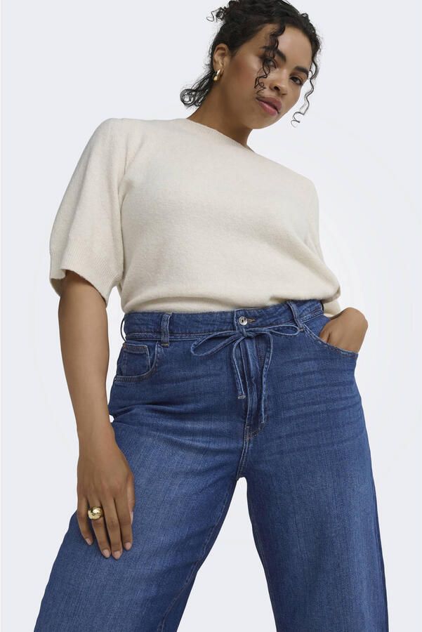 ONLY CARMAKOMA CARGIANNA straight leg jeans Plus Size donkerblauw