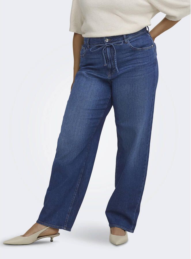 ONLY CARMAKOMA CARGIANNA straight leg jeans Plus Size donkerblauw - Foto 2