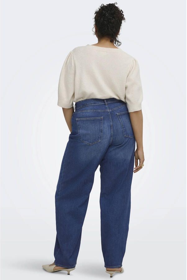 ONLY CARMAKOMA CARGIANNA straight leg jeans Plus Size donkerblauw - Foto 3