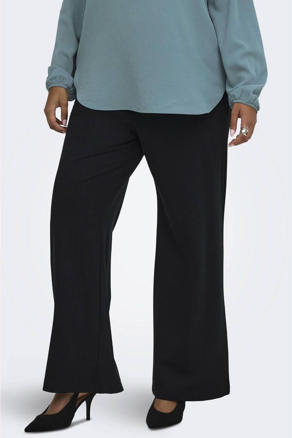 ONLY CARMAKOMA Cargoldtrash-Tailor Hw Str Pant Tlr Noos casual broek zwart
