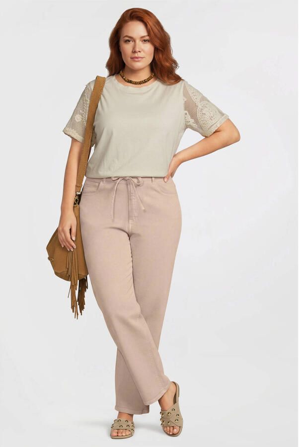 ONLY CARMAKOMA Carhilla Gianna Mw Straight Pant bootcut jeans beige - Foto 2