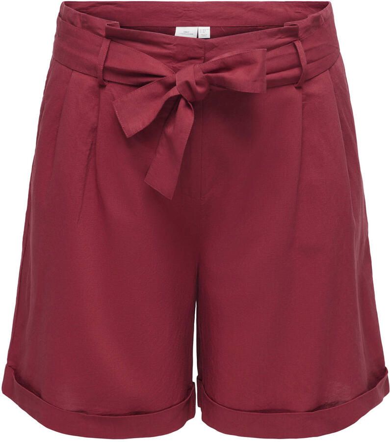 ONLY CARMAKOMA Carisola Hw Belt Shorts Pnt casual short rood