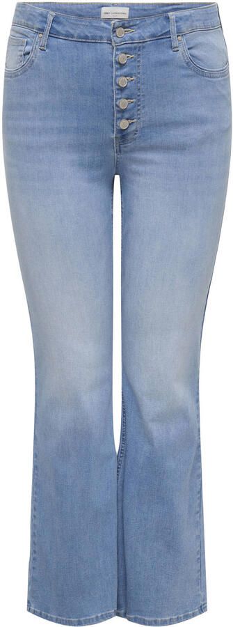 ONLY CARMAKOMA Carlauren Hw Push Up Flared Dnm Cot718 high waist bootcut jeans light blue denim