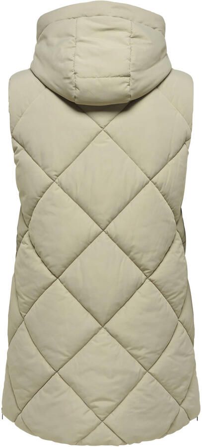ONLY CARMAKOMA Carmaggi Hood Waistcoat Otw Plus Size bodywarmer beige