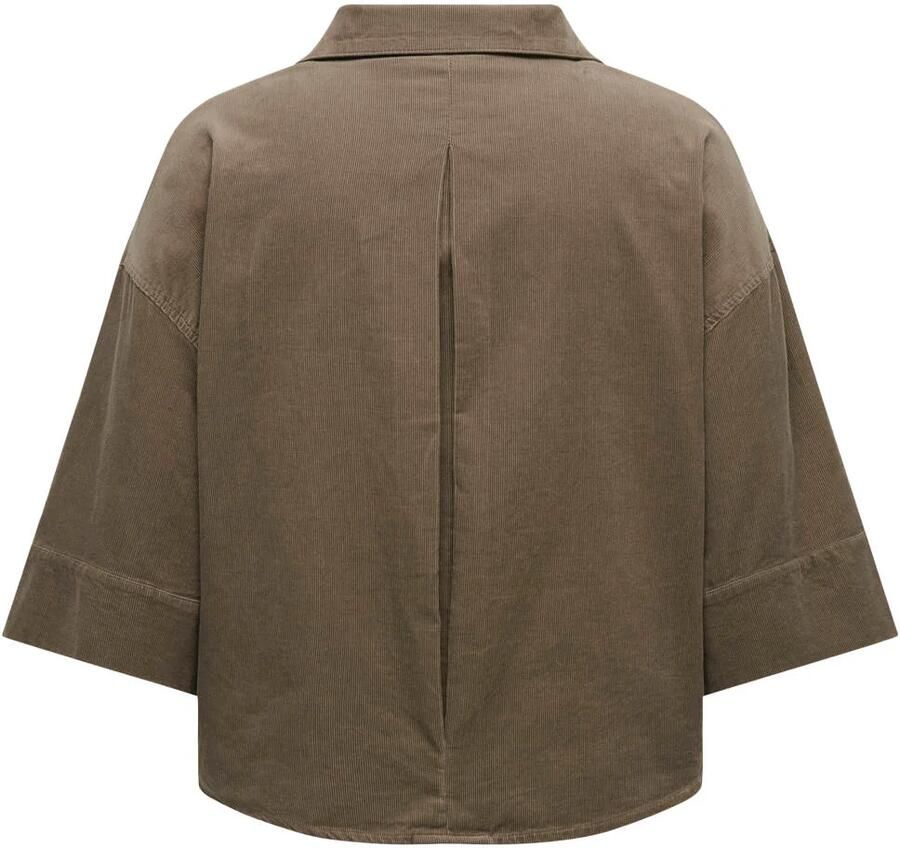 ONLY CARMAKOMA Carnessa 3 4 Cord Shirt Cc Pnt Plus Size blouse bruin - Foto 2