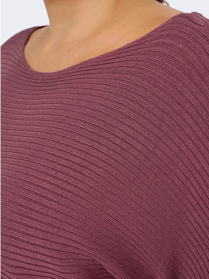 ONLY CARMAKOMA CARNEW oversized gebreide trui Plus Size oudroze - Foto 2
