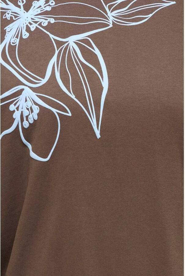ONLY CARMAKOMA CARODESSA rechtvallende gebreide sweater Plus Size bruin - Foto 2
