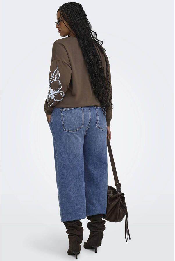 ONLY CARMAKOMA CARODESSA rechtvallende gebreide sweater Plus Size bruin - Foto 2