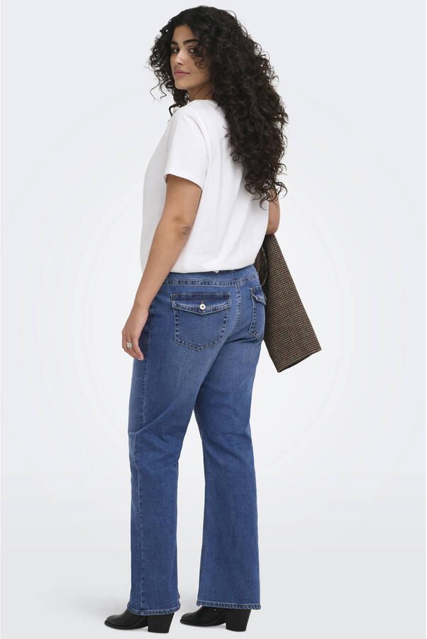 ONLY CARMAKOMA Carphoebe Reg Back Poc Fla Pim852 Noos jeans blauw - Foto 3
