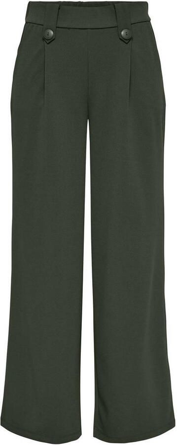 ONLY CARMAKOMA CARSANIA regular fit pantalon Plus Size donkergroen