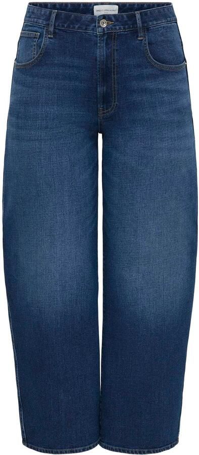 ONLY CARMAKOMA Carsnow Hw Barrel Dnm Pim Plus Size barrel jeans donkerblauw