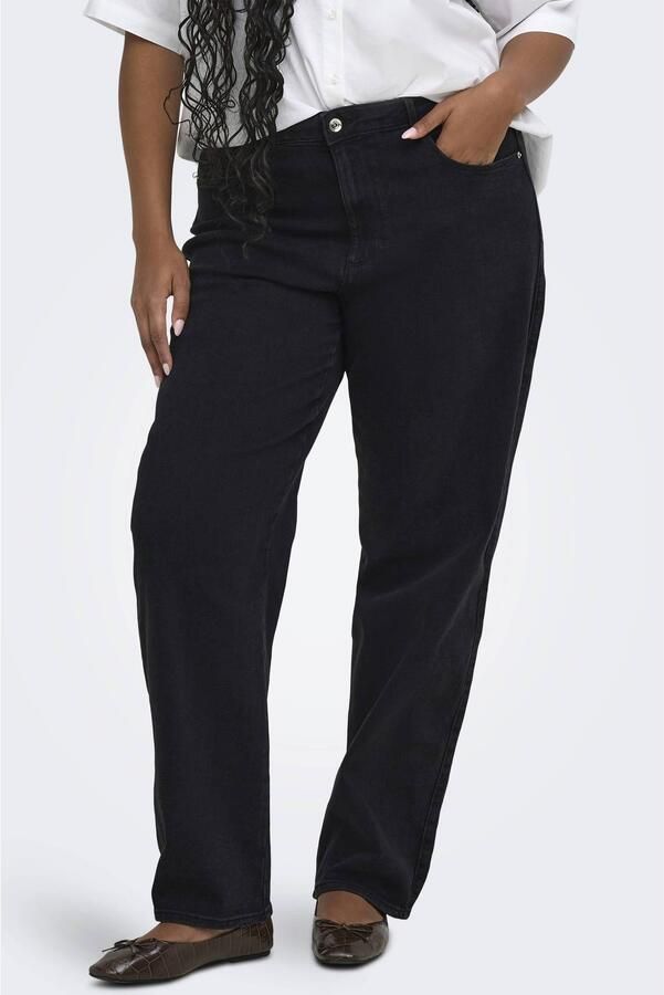ONLY CARMAKOMA Carsnow Hw Barrel Dnm Pim Plus Size barrel jeans zwart