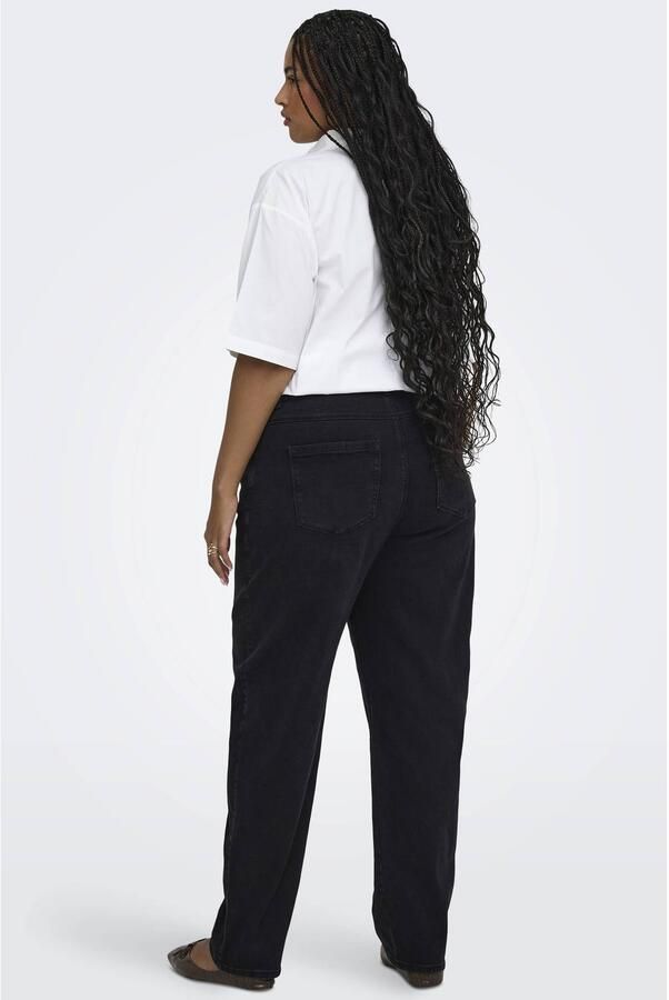 ONLY CARMAKOMA Carsnow Hw Barrel Dnm Pim Plus Size barrel jeans zwart - Foto 3