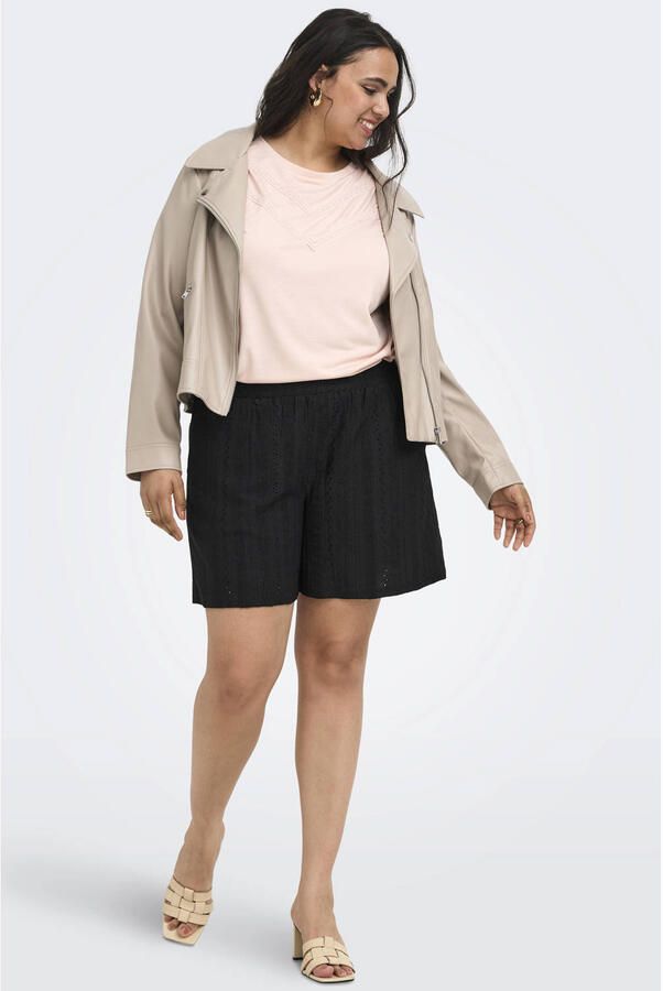 ONLY CARMAKOMA CARSOL regular fit short Plus Size zwart - Foto 3