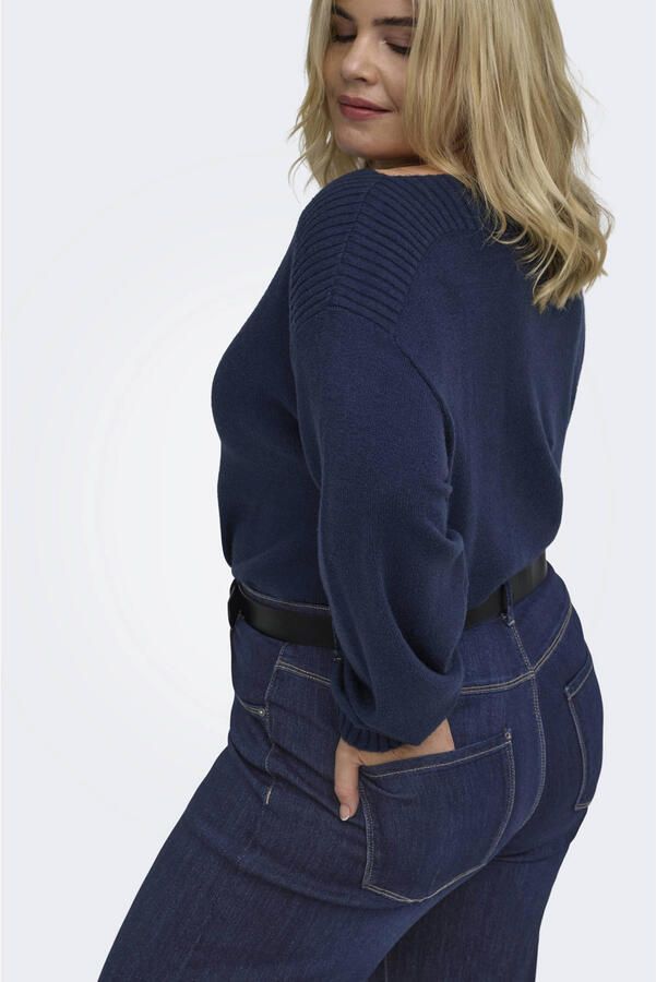 ONLY CARMAKOMA Carthunder hw wide dnm pim536 noos Plus Size donkerblauw - Foto 3