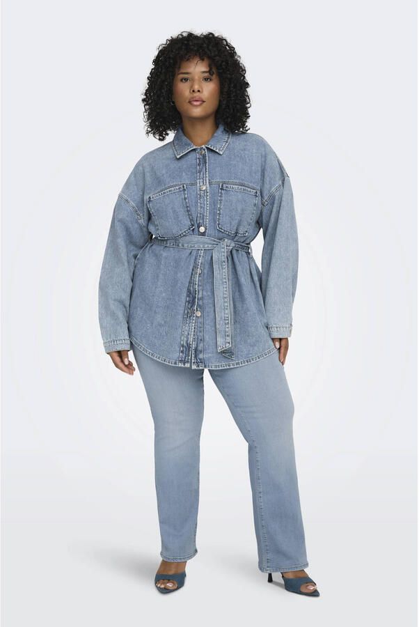 ONLY CARMAKOMA Carthunder Mid Push Up Flared Dnm Bj09 skinny jeans light blue denim - Foto 2