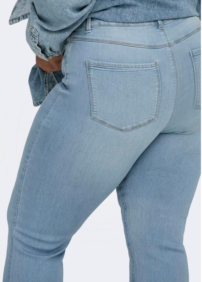 ONLY CARMAKOMA Carthunder Mid Push Up Flared Dnm Bj09 skinny jeans light blue denim - Foto 2