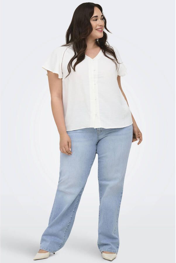 ONLY CARMAKOMA Cartokyo Hw Straight Jeans Dnm Nov high waist straight leg jeans light blue denim
