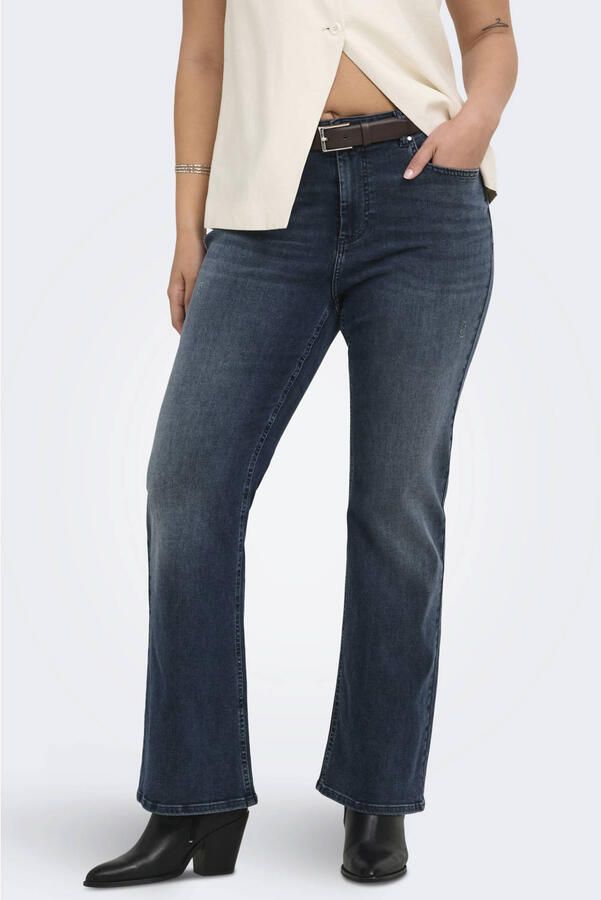 ONLY CARMAKOMA Carwilly hw flared dnm rea409 noos flared jeans Plus Size donkerblauw