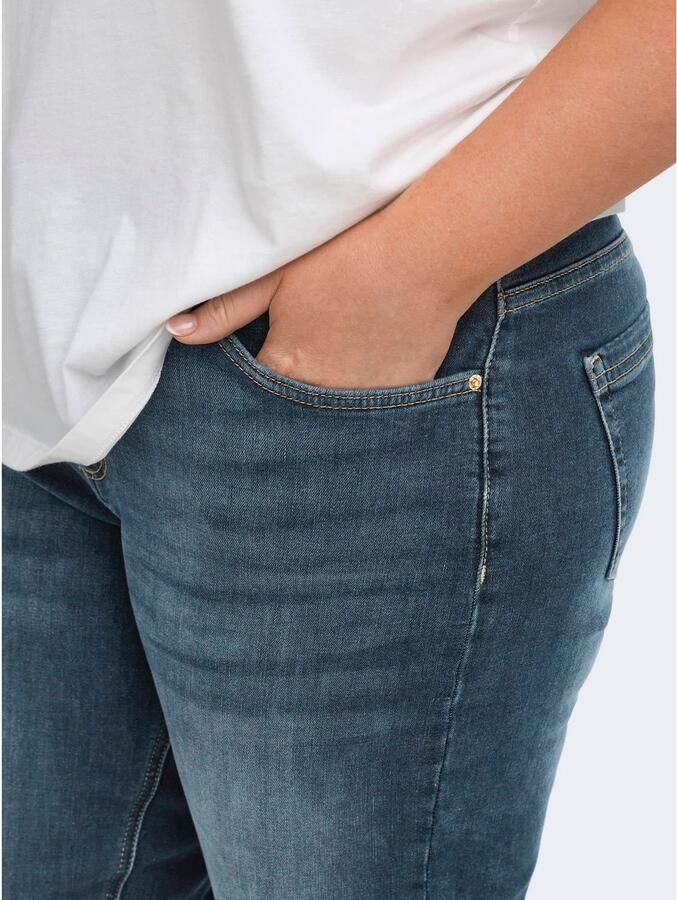 ONLY CARMAKOMA Carwilly Hw Straight Dnm Dot529 Noos jeans Plus Size donkerblauw - Foto 2