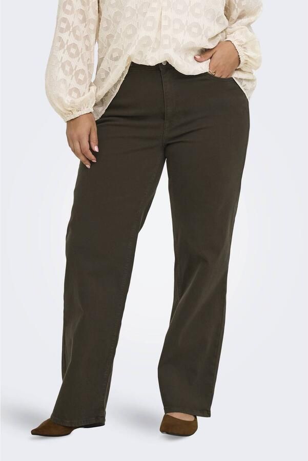 ONLY CARMAKOMA Carwilly Hw Wide Col Cro11 Plus Size wide leg jeans bruin