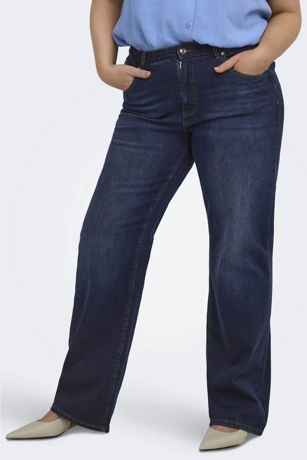 ONLY CARMAKOMA Carwilly Hw Wide Dnm Tai081 Noos jeans Plus Size donkerblauw