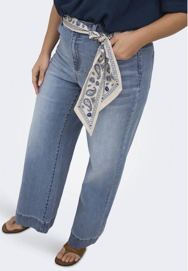 ONLY CARMAKOMA Carwilly Wide Leg Hw Scarf Dnm high waist wide leg jeans medium blue denim - Foto 2
