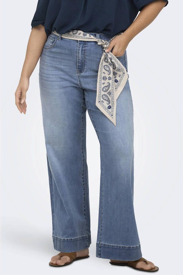 ONLY CARMAKOMA Carwilly Wide Leg Hw Scarf Dnm high waist wide leg jeans medium blue denim