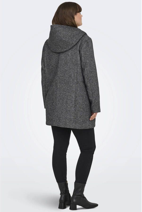 ONLY CARMAKOMA Lang jack CARSEDONA LIGHT COAT OTW met een capuchon - Foto 2