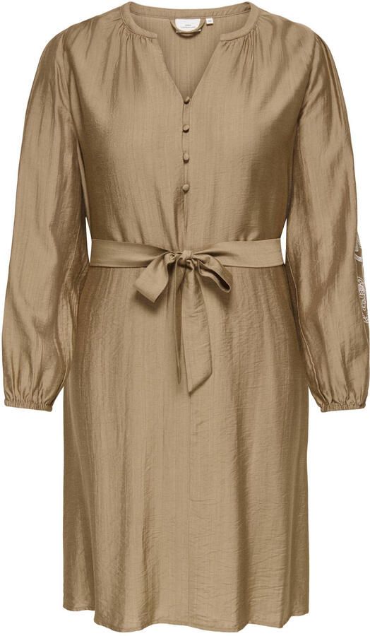 ONLY CARMAKOMA cocktailjurk bruin