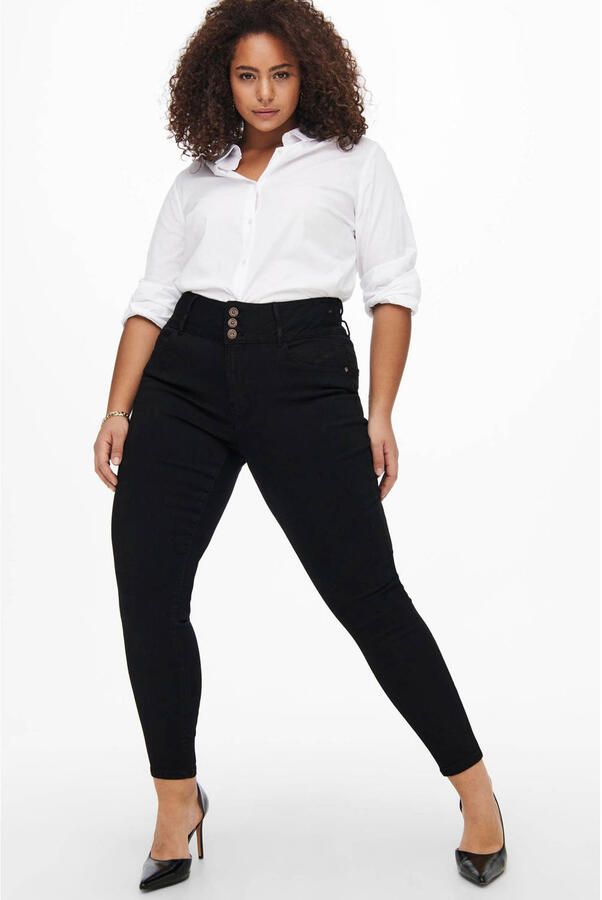 ONLY CARMAKOMA Ankle jeans CARANNABEL HW SKINNY ANK Highwaist met 3-knoopsband - Foto 2